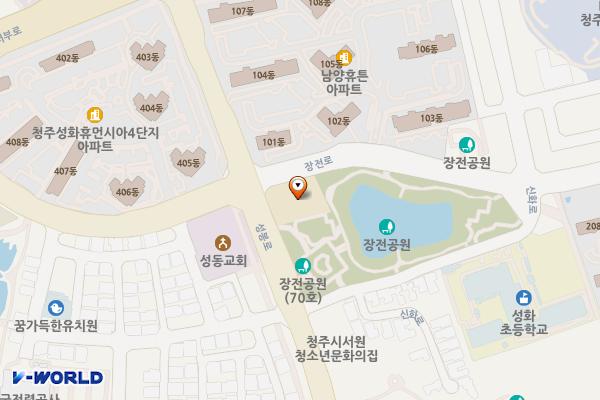 청주시 성화개신죽림동행정복지센터 위치 지도 — 충청북도 청주시 서원구 성봉로 128