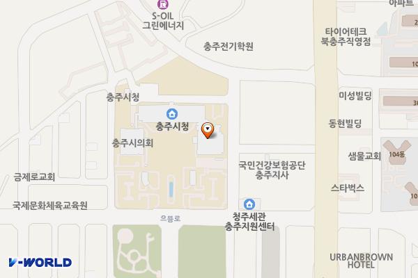 충주시 충주시청 위치 지도 — 충청북도 충주시 으뜸로 21