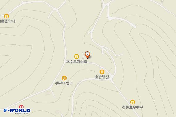 제천시 호수로가는가펜션1 위치 지도 — 충청북도 제천시 청풍면 비봉길 120-10