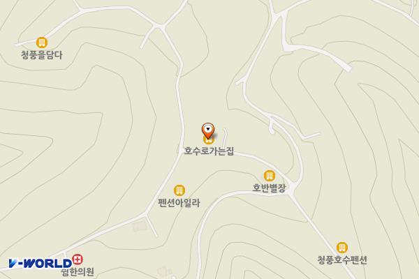 제천시 호수로가는가펜션2 위치 지도 — 충청북도 제천시 청풍면 비봉길 120-14