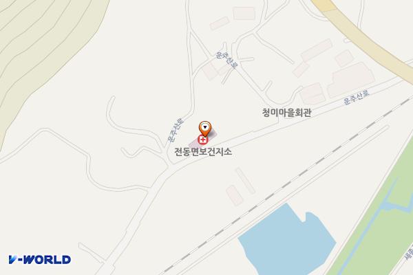 세종시 전동면사무소 위치 지도 — 세종특별자치시 전동면 운주산로 714
