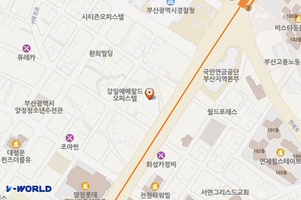 부산시 부산진구 시청센트빌오피스텔 위치 지도 — 부산광역시 부산진구 중앙대로 981