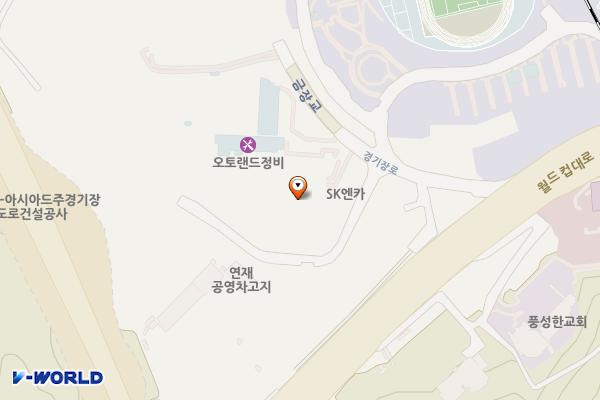 BMW차징스테이션 사직오토랜드 by도이치모터스 위치 지도 — 부산광역시 연제구 경기장로 15