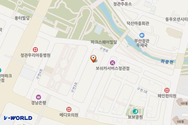부산시 기장군 트윈타워브릿지 위치 지도 — 부산광역시 기장군 정관읍 구연3로 17