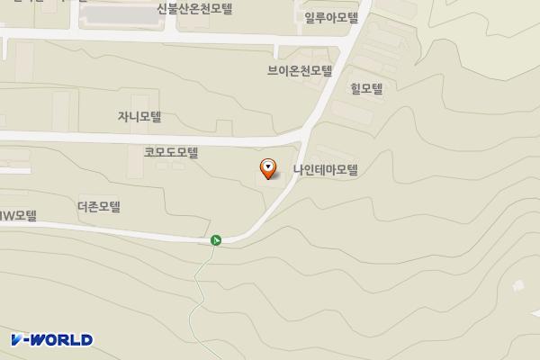 울산시 울주군 온천R7모텔 위치 지도 — 울산광역시 울주군 상북면 알프스온천2길 23