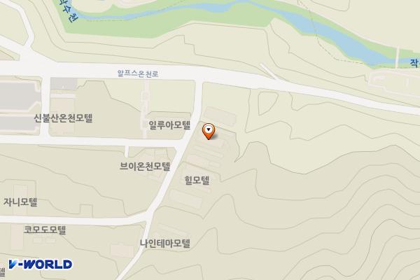 울산시 울주군 라헬모텔 위치 지도 — 울산광역시 울주군 상북면 알프스온천2길 5