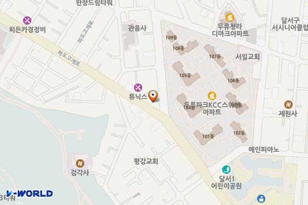 대구시 달서구  레드모터스 위치 지도 — 대구광역시 달서구 파도고개로 92