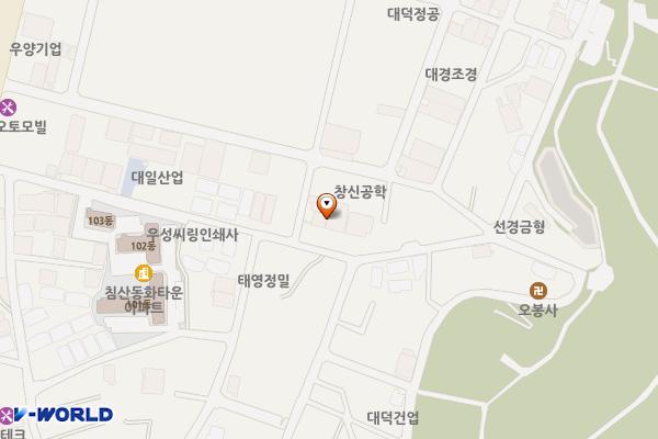 대구시 북구 우주테크 위치 지도 — 대구광역시 북구 오봉로16길 27-16