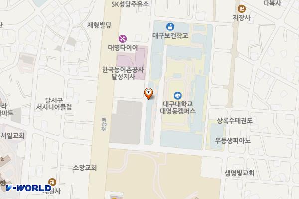 대구시 남구 대구대학교 위치 지도 — 대구광역시 남구 성당로50길 33