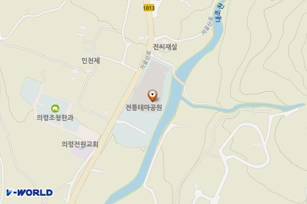 내조마을 주차장 위치 지도 — 경상남도 의령군 칠곡면 내조리 426