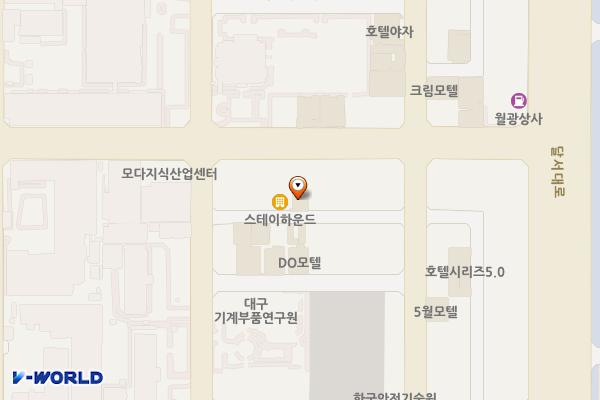 대구시 달서구 힐링모텔 위치 지도 — 대구광역시 달서구 성서공단로11길 44-9