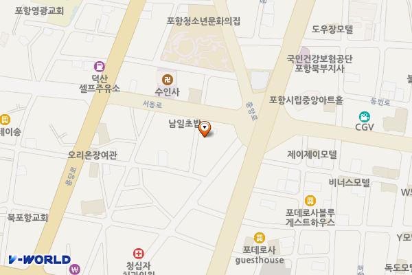 포항시 일미횟집 위치 지도 — 경상북도 포항시 북구 서동로 72-3