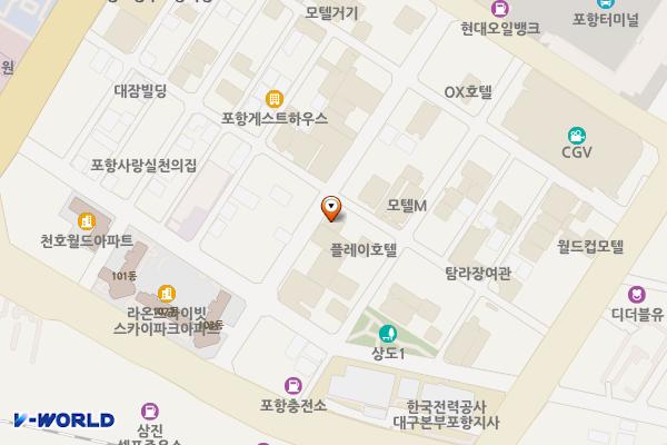 포항시 좋은사람과모텔 위치 지도 — 경상북도 포항시 남구 희망대로659번길 16