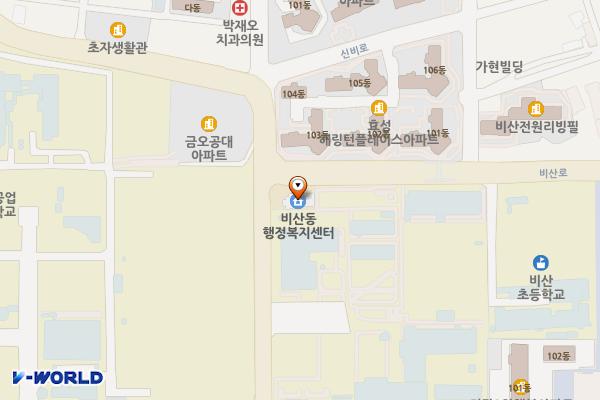 구미시 비산동행정복지센터 위치 지도 — 경상북도 구미시 비산로 4