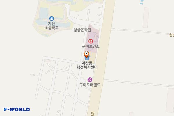 구미시 지산동행정복지센터 위치 지도 — 경상북도 구미시 선산대로 105