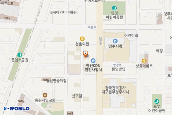 경주시 넘버25호텔 위치 지도 — 경상북도 경주시 양정로225번길 38
