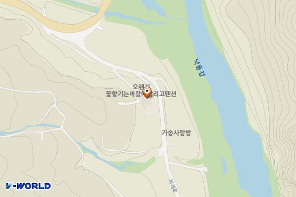 안동시 오렌지꽃향기가송점팬션 위치 지도 — 경상북도 안동시 도산면 퇴계로 3432