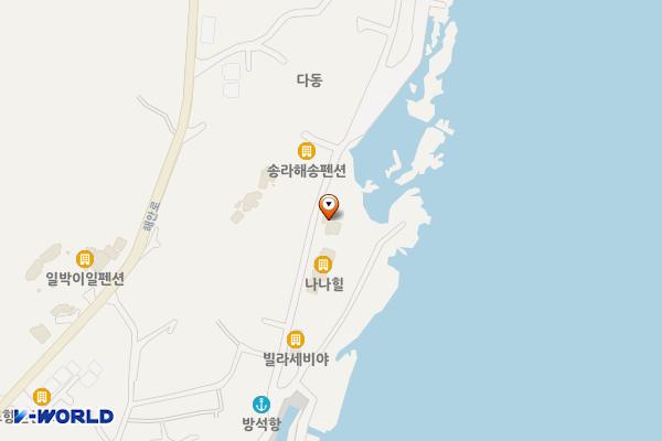 포항시 마치블루풀빌라 위치 지도 — 경상북도 포항시 북구 송라면 봉화길 202