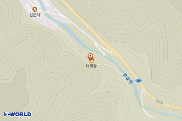 영양군 대티골계곡펜션 위치 지도 — 경상북도 영양군 일월면 대티길 19-29