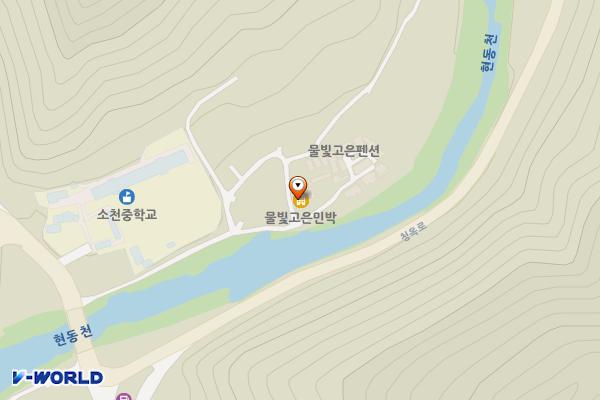 봉화군 물빛고은펜션 위치 지도 — 경상북도 봉화군 소천면 소천로 1239-48