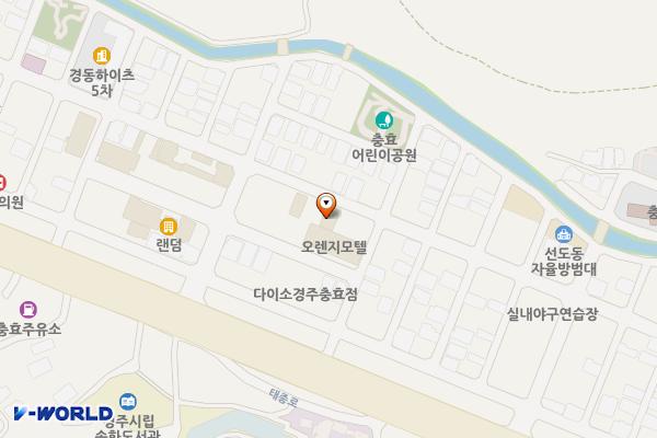 경주시 아루미니호텔 위치 지도 — 경상북도 경주시 충효중앙길 67