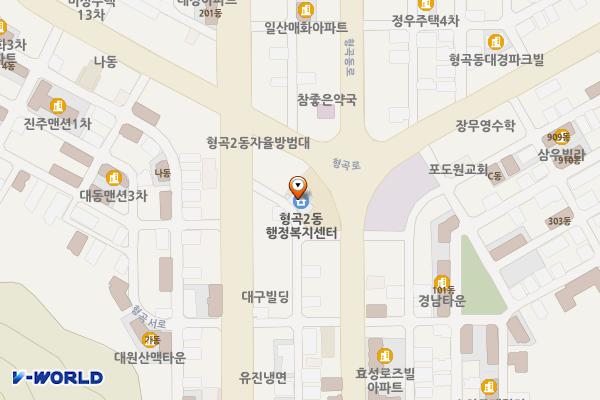 구미시 형곡2동행정복지센터 위치 지도 — 경상북도 구미시 형곡로 180