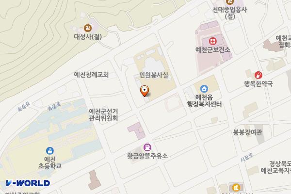 예천군 예천경찰서 위치 지도 — 경상북도 예천군 예천읍 군청길 21