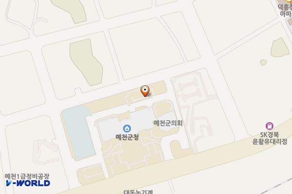 예천군 예천군청 위치 지도 — 경상북도 예천군 예천읍 충효로 111