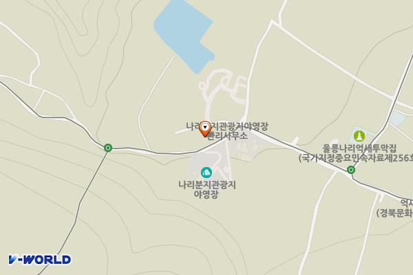 울릉군 나리분지 위치 지도 — 경상북도 울릉군 북면 나리길 606