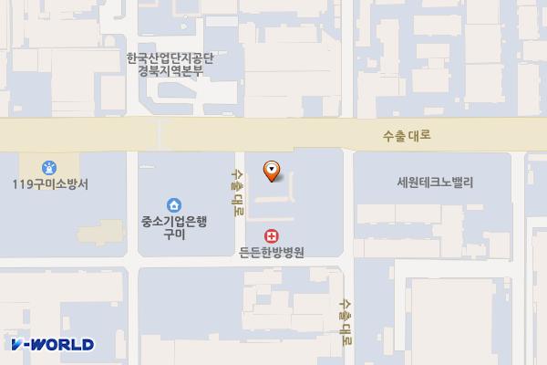 경북 구미시 케이티공단빌딩 위치 지도 — 경상북도 구미시 수출대로 132-6