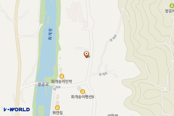 하동군 정금마을회관 위치 지도 — 경상남도 하동군 화개면 쌍계로 367