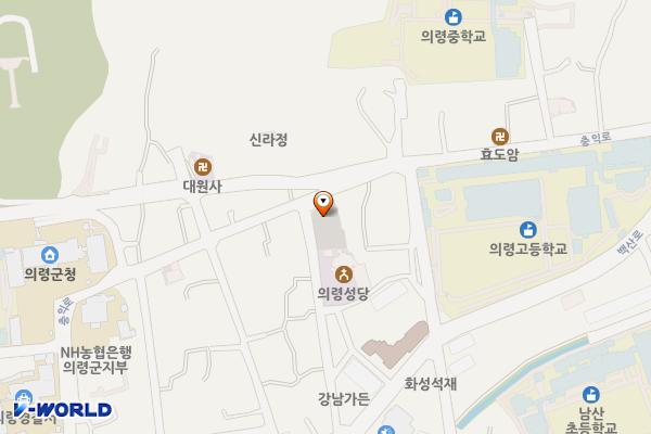 동동(소입)주차장 위치 지도 — 경상남도 의령군 의령읍 동동리 1066