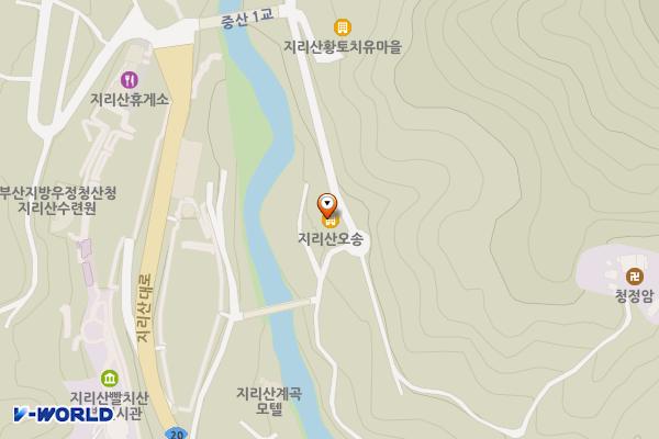 산청군 지리산오송팬션 위치 지도 — 경상남도 산청군 시천면 지리산대로511번길 32