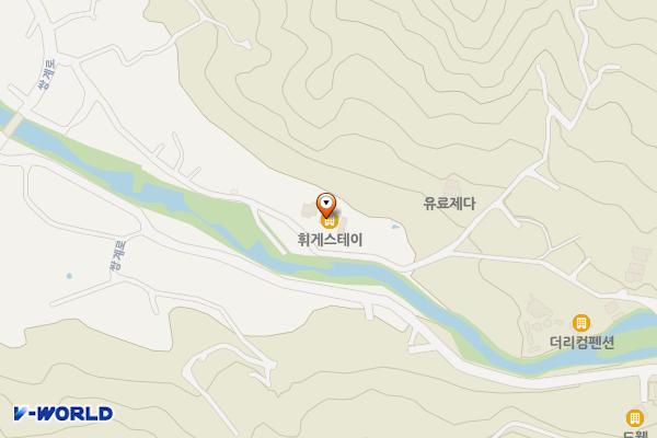 하동군 휘게스테이펜션 위치 지도 — 경상남도 하동군 화개면 신촌도심길 31