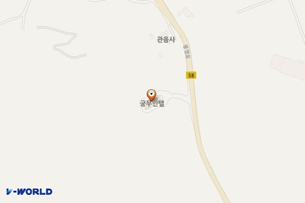 사천시 궁무인텔 위치 지도 — 경상남도 사천시 곤명면 봉명로 17