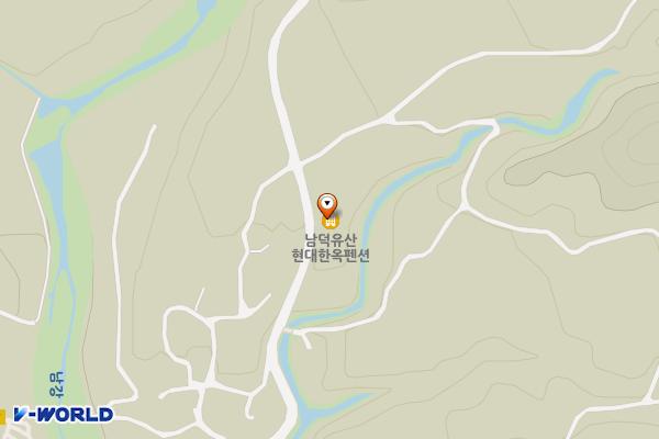 함양군 남덕유산현대한옥펜션 위치 지도 — 경상남도 함양군 서상면 문태서길 50