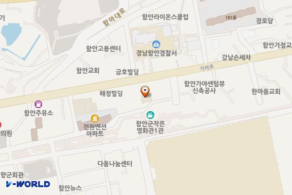 함안군 루팡호텔 위치 지도 — 경상남도 함안군 가야읍 장터길 101