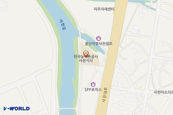 사천시 한국농어촌공사사천지사 위치 지도 — 경상남도 사천시 사천읍 사천대로 1803
