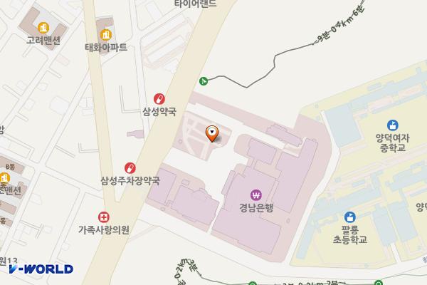 창원시 삼성창원병원 위치 지도 — 경상남도 창원시 마산회원구 팔용로 158