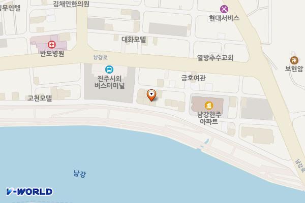 진주시 다이아몬드호텔 위치 지도 — 경상남도 진주시 논개길 79