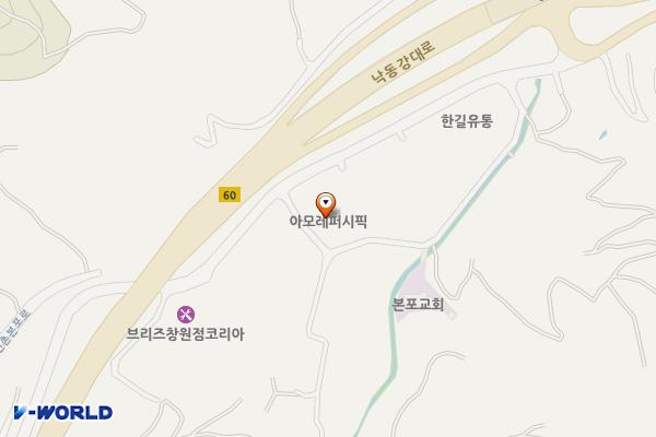 창원시 아모레퍼시픽창원대리점 위치 지도 — 경상남도 창원시 의창구 동읍 신촌본포로442번길 5