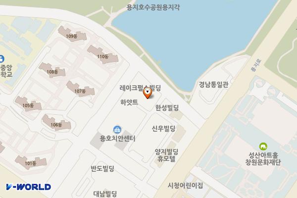 창원시 서진라이크빌 위치 지도 — 경상남도 창원시 성산구 용지로169번길 13