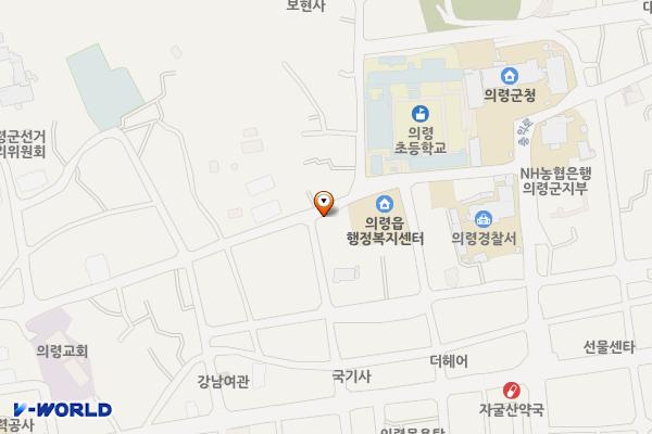서동농협-상동우수저류시설 주차장 위치 지도 — 경상남도 의령군 의령읍 중동리 208-4