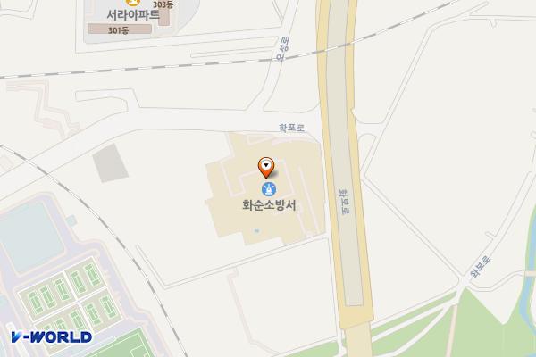 화순군 화순소방서 위치 지도 — 전남광주통합특별시 화순군 화순읍 학포로 2750