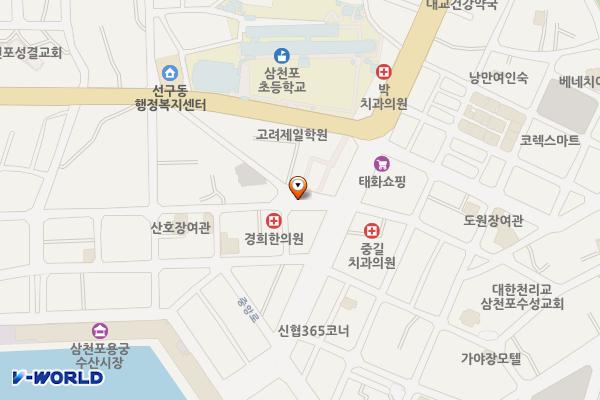 삼천포농협앞노상주차장 위치 지도 — 경상남도 사천시 중앙로