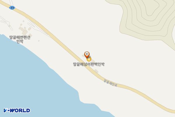 해남군 땅끝해넘이편백펜션 위치 지도 — 전남광주통합특별시 해남군 송지면 땅끝해안로 2855