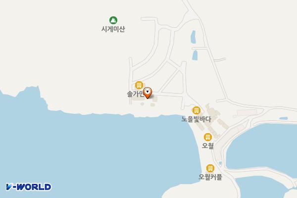 해남군 녹두펜션 위치 지도 — 전남광주통합특별시 해남군 문내면 지중해길 47