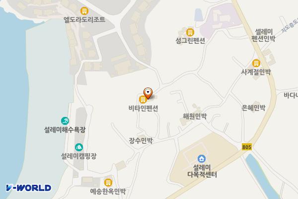 신안군 홀리데이펜션 위치 지도 — 전남광주통합특별시 신안군 증도면 우전길 28-20