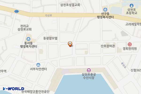 동동복개천노상주차장 위치 지도 — 경상남도 사천시 수남길 65
