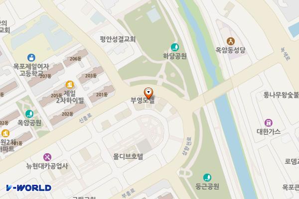 목포시 텐호텔 위치 지도 — 전남광주통합특별시 목포시 삼향천로 61